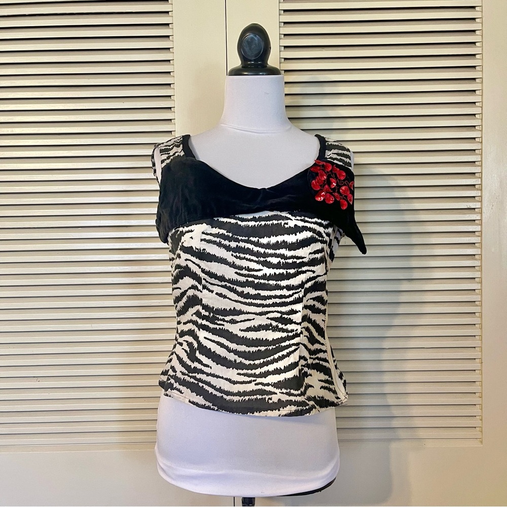 Vintage Handmade Animal Print Top